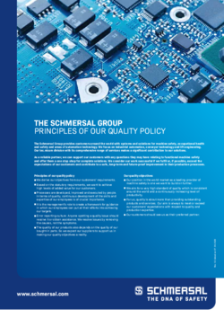 The Schmersal Group – principles of our quality policy